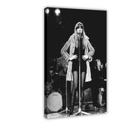 Poster sur toile de la chanteuse et de l'actrice française, Françoise Hardy - Décoration pour chambre à coucher, bureau, chambre à coucher, bureau, cadeau - 20 x 30 cm