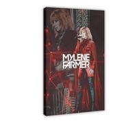 Poster sur toile de la chanteuse Mylène Farmer, décoration murale, peintures pour salon, chambre à coucher, avec cadre, 30 x 45 cm