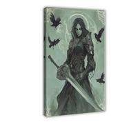 Poster sur toile de la déesse celtique - Décoration murale pour salon, chambre à coucher - 40 x 60 cm