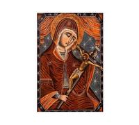 Poster sur toile de la Vierge Marie pour décoration de chambre à coucher, bureau, chambre, cadeau (50 x 75 cm)