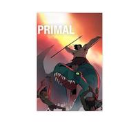 Poster sur toile de l'anime Genndy Tartakovsky's Primal Cool 4 - Décoration pour chambre à coucher, bureau, chambre, cadeau (50 x 75 cm)
