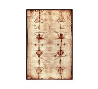 Poster sur toile de l'enterrement de Jésus-Christ du linceul complet de Turin - Décoration murale décorative pour chambre à coucher, bureau, chambre - 40 x 60 cm