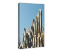 Poster sur toile de paysage de cactus de San Diego - Décoration murale pour salon, chambre à coucher - 30 x 45 cm