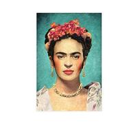 Poster sur toile de peinture mexicaine Frida Kahlo - Décoration pour chambre à coucher, bureau, chambre - Cadeau sans cadre - 30 x 45 cm