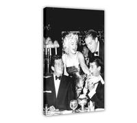 Poster sur toile Dean Martin Marilyn Monroe Jerry Lewis Milton Berle - Décoration murale pour salon, chambre à coucher - 20 x 30 cm