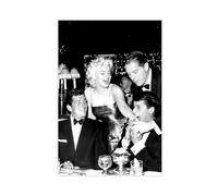 Poster sur toile Dean Martin Marilyn Monroe Jerry Lewis Milton Berle - Décoration murale pour salon, chambre à coucher - 20 x 30 cm