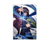 Poster sur toile Demon Slayer Giyu Tomioka du Japon - Décoration de chambre à coucher - Paysage sportif - Décoration de bureau - Cadeau - Décoration murale pour salon, chambre à coucher