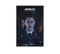Poster sur toile Detroit Become Human Connor - Décoration murale pour salon - 30 x 45 cm