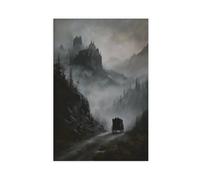 Poster sur toile du château de Dracula - Décoration de chambre à coucher, bureau, chambre - Cadeau - 30 x 45 cm