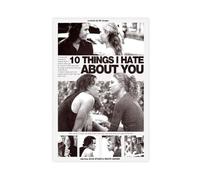 Poster sur toile du film 10 choses I Hate About 1 - Décoration murale pour salon, chambre à coucher - 50 x 75 cm