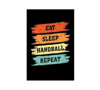 Poster sur toile « Eat Sleep Handball Repeat » - Décoration murale pour salon, chambre à coucher - Sans cadre : 30 x 45 cm