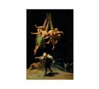 Poster sur toile Francisco De Goya - Vol des sorcières - Art mural moderne - Décoration murale pour chambre à coucher - 40 x 60 cm