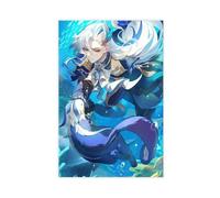 Poster sur toile Genshin Impact Neuvillette pour décoration de chambre à coucher 30 x 45 cm