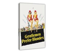 Poster sur toile Gentlemen Prefer Blondes - Décoration murale pour salon, chambre à coucher - 20 x 30 cm