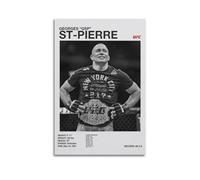 Poster sur toile Georges St-Pierre 3 - Décoration murale pour salon, chambre à coucher - 50 x 75 cm