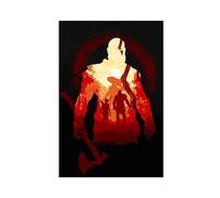 Poster sur toile « God of War Kratos » vintage abstrait Hero (1) - Décoration de chambre à coucher, bureau, chambre - Cadeau sans cadre - 40 x 60 cm