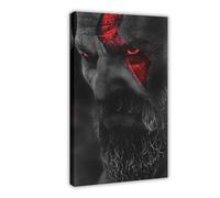 Poster sur toile « God of War Kratos » vintage abstrait Hero (3) - Décoration de chambre à coucher, bureau, chambre, cadeau - 40 x 60 cm