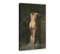 Poster sur toile Gustave Courbet The Source - Décoration pour chambre à coucher, bureau, chambre - Cadeau - 50 x 75 cm