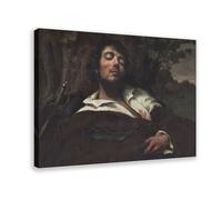 Poster sur toile Gustave Courbet The Wounded Man - Décoration pour chambre à coucher, bureau, chambre - Cadeau - 30 x 45 cm