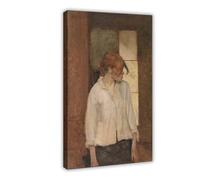 Poster sur toile Henri de Toulouse Lautrec A Montrouge Rosa La Rouge - Décoration murale moderne pour salon, chambre à coucher - 40 x 60 cm