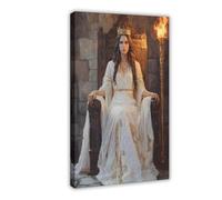 Poster sur toile Hestia déesse du foyer - Décoration de chambre à coucher, bureau, chambre - Cadeau - 30 x 45 cm
