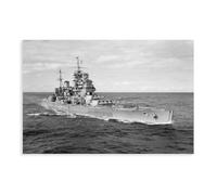 Poster sur toile HMS Duke of York Battleship - Décoration de chambre à coucher - 30 x 45 cm