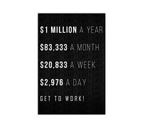 Poster sur toile How To Make 1 million Creative Room Poster Décoration de chambre à coucher Paysage sportif Décoration de bureau Cadeau sans cadre : 30 x 45 cm