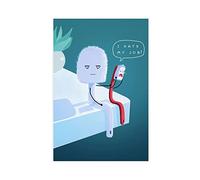 Poster sur toile « I Hate My Job » - Décoration de chambre à coucher - Paysage sportif - Cadeau sans cadre - 30 x 45 cm