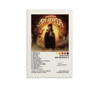 Poster sur toile imperméable Bin Reaper 3 Babytron - Impression HD résistante aux UV - Convient pour les salons et les couloirs - Cadeau idéal - Style sans cadre - 40 x 60 cm