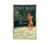 Poster sur toile « In Your Dreams » - Motif plage de Venise - Décoration de chambre à coucher - 20 x 30 cm