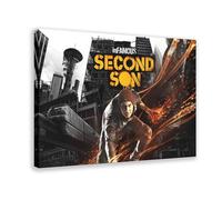 Poster sur toile Infamous Second Son Game (1) - Décoration murale pour salon, chambre à coucher - 40 x 60 cm