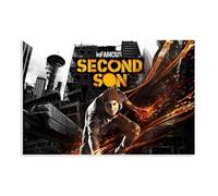Poster sur toile « Infamous Second Son Game » (1) pour décoration de chambre à coucher, bureau, chambre, cadeau 30 x 45 cm