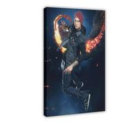 Poster sur toile « Infamous Second Son Game » (4) pour décoration de chambre à coucher, bureau, chambre, cadeau (50 x 75 cm)