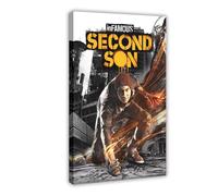 Poster sur toile « Infamous Second Son Game » (6) - Décoration pour chambre à coucher, bureau, chambre - Cadeau - 30 x 45 cm