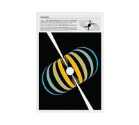 Poster sur toile inspiré de l'astronomie et de l'espace avec pulsar, étoile à neutrons rotative, décoration murale pour chambre à coucher, bureau, cuisine, cadeau 30 x 45 cm