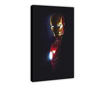 Poster sur toile Iron Man Tony Stark Jr. Robert Downey Movie 44 - Décoration de chambre - Paysage sportif, bureau, chambre - Cadre cadeau : 30 x 45 cm