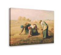 Poster sur toile Jean Francois Millet - The Gleaners - Décoration murale pour chambre à coucher, bureau, cuisine - Cadre cadeau - 30 x 45 cm