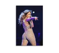 Poster sur toile Jennifer Singer Lopez 7 - Décoration pour chambre à coucher, bureau, chambre - Cadeau - 40 x 60 cm