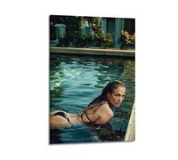 Poster sur toile Jennifer Singer Lopez - Décoration murale pour salon, chambre à coucher - 50 x 75 cm