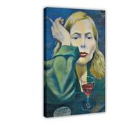 Poster sur toile Joni Mitchell 2 - Décoration pour chambre à coucher, bureau, chambre - Cadeau, 50 x 75 cm