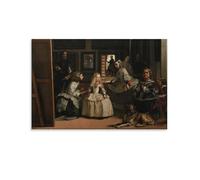 Poster sur toile Las Meninas de Diego Velazquez (7) - Décoration murale pour salon, chambre à coucher - 30 x 45 cm