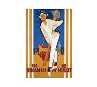 Poster sur toile Le film Les Vacances de Monsieur Hulot 16 Décoration de chambre à coucher Paysage sportif Décoration de bureau Cadeau 40 x 60 cm Sans cadre