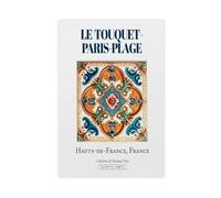 Poster sur toile Le Touquet-Paris-Plage, Hauts-de-France - Décoration murale pour salon, chambre à coucher - 30 x 45 cm