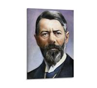 Poster sur toile Max Weber Philosophes allemands du XXe siècle - Art mural à suspendre - Décoration d'intérieur - 30 x 45 cm