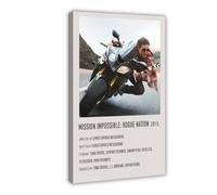 Poster sur toile Mission Impossible - Décoration pour chambre à coucher, bureau, chambre - Cadeau 30 x 45 cm