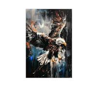 Poster sur toile motif aigle Freedom Soar - Décoration de chambre à coucher - Paysage sportif - Décoration de bureau - Cadeau sans cadre - 30 x 45 cm