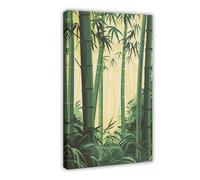 Poster sur toile motif jardin zen - Décoration murale pour salon, chambre à coucher - 40 x 60 cm