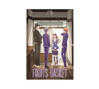 Poster sur toile motif panier de fruits d'anime (3) - Décoration de chambre à coucher, bureau, chambre - Cadeau - 30 x 45 cm