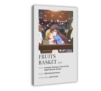 Poster sur toile motif panier de fruits d'anime (9) - Décoration de chambre à coucher, bureau, chambre, cadeau (50 x 75 cm)