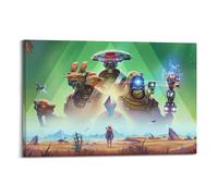 Poster sur toile No Man's Sky - Décoration murale - Convient pour chambre à coucher et salon - 60 x 90 cm